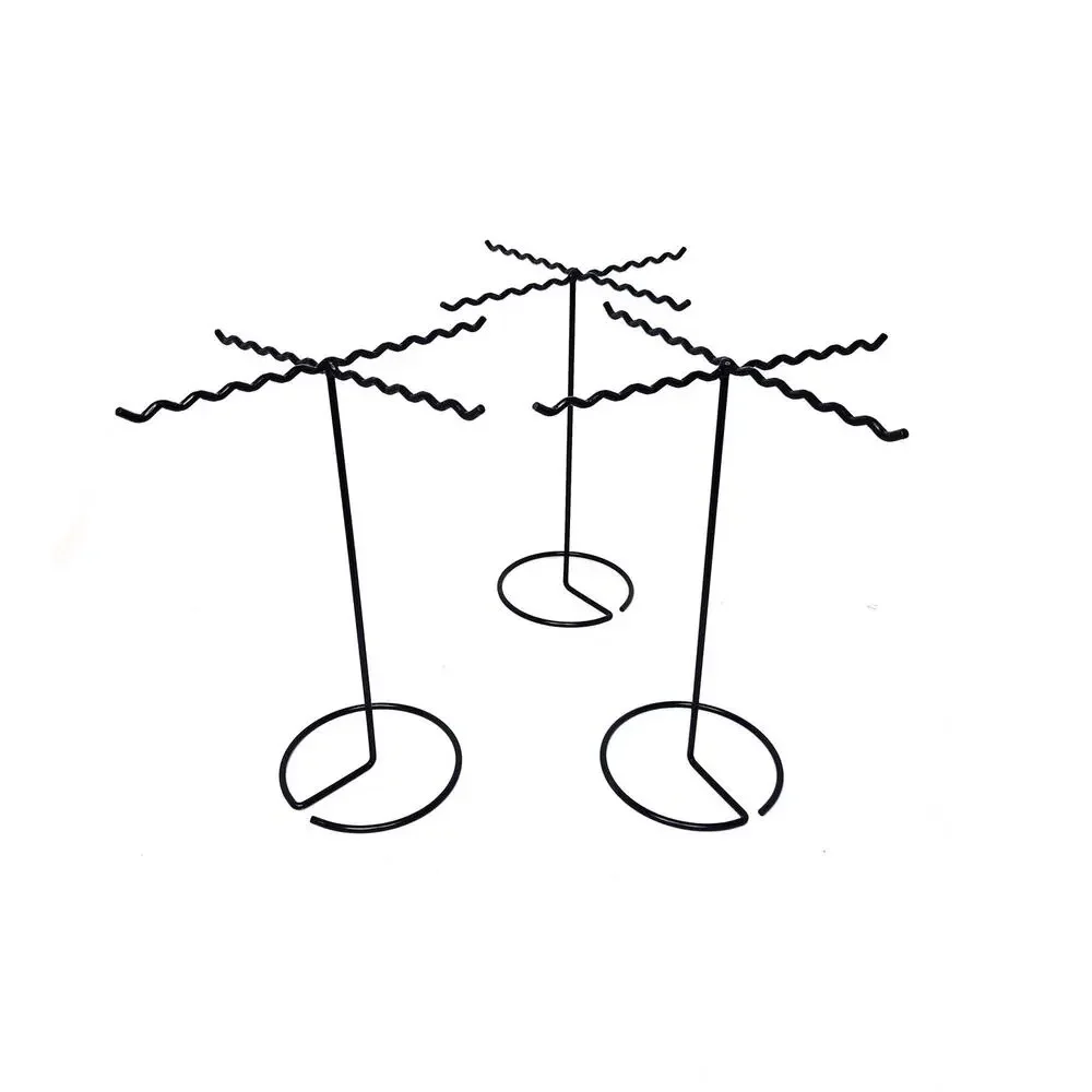 Black Metal Jewelry Display Stands Set of 3 Keychain Lanyard Rack NEW
